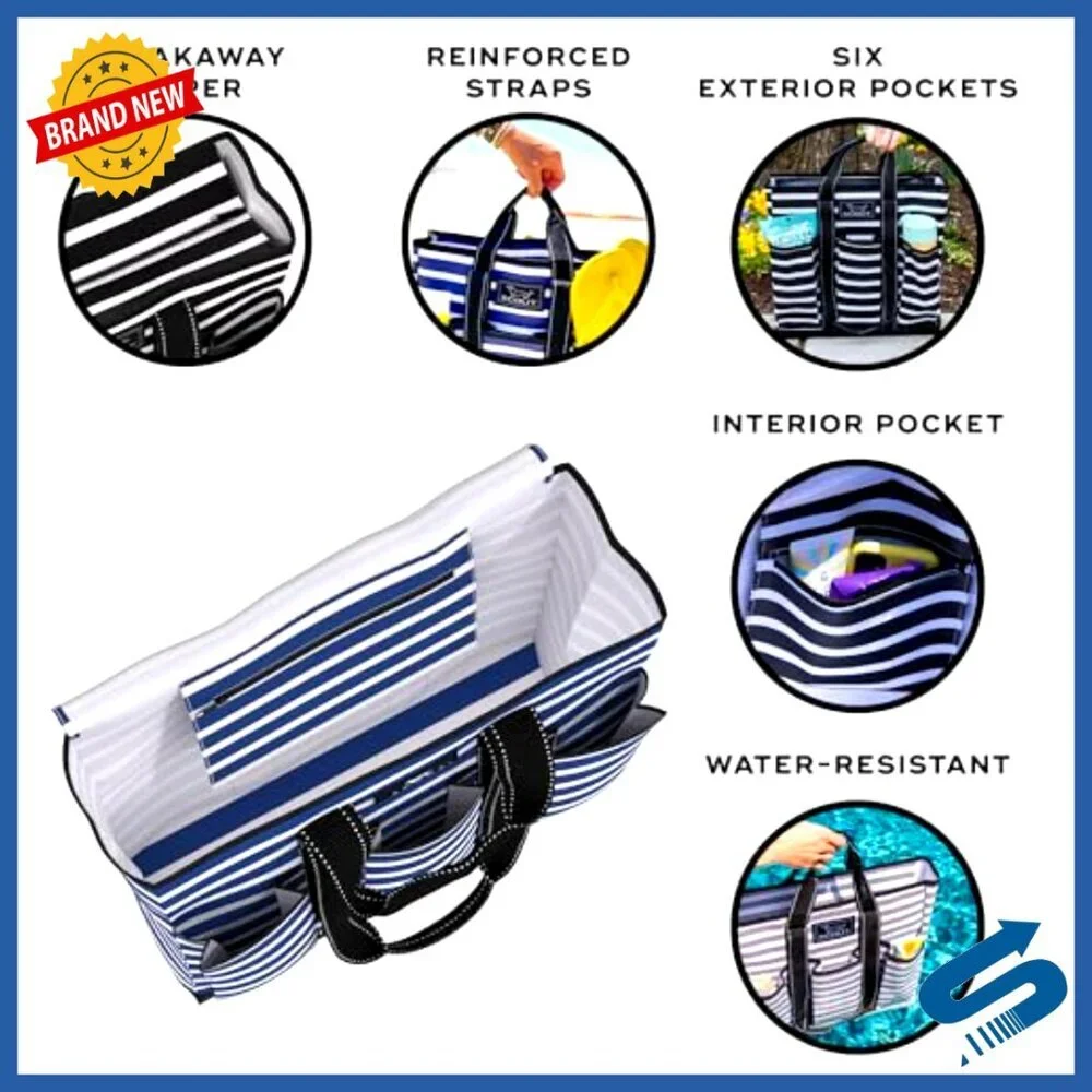 Utility Tote with Multiple Pockets Lightweight Travel Organizer Teacher Bag